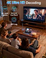 Kit Émetteur-Récepteur Sans Fil Extenseur de Portée 100M Plug & Play Double Bande 5G+2.4G Décodage 4K Sortie 1080P Matériau ABS Privé