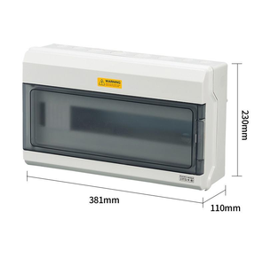 18 way Surface Mount IP66 Waterproof Distribution Box 4-36 Way Press-to-Open Minimalist Electrical Enclosure Only <b>empty</b> <b>boxes</b> - Product Image 2