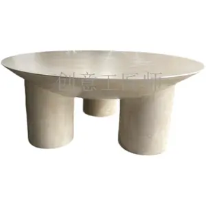북유럽 현대 스타일리스트의 이탈리아 코끼리 다리의 유리 섬유 라운드 커피 테이블