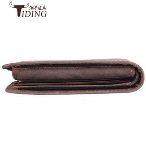 Tiding Genuine Leather <b>Wallet</b> Men <b>RFID</b> Protection Short <b>Wallet</b> Dark Brown P9280FSR - Product Image 4