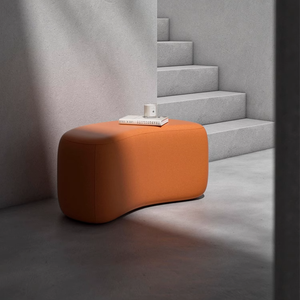 Muebles de Boucle de lujo de estilo moderno Americano, diseño de otomón de terciopelo, Banco de extremo de cama, sala de estar, dormitorio al aire libre, cambio de zapatos - Product Image 4