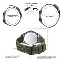 Jam Tangan Kuarsa Olahraga Luar Ruangan Fashion Pria Jam Tangan Tali Nilon Ringan Kristal Kaca Casing Baja Tahan Karat