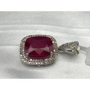 Nuevo Colgante de RUBÍ de Lujo Más Vendido, Plata de Ley 925, Regalo para Fiestas, Bodas, Compromisos, Ceremonias Religiosas y Eventos - Product Image 3