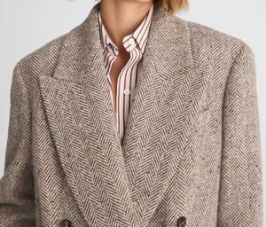 Abrigo de Invierno Cruzado con Diseño de Espiga - Abrigo de Mujer Acolchado y Cortavientos con Forro de Algodón - Product Image 3