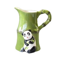 2024 3D Panda Elemento de bambú Taza de cerámica Panda Taza Forma de Bambú