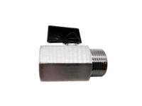 Válvula de Bola Mini de Latón Cromado Manual PN25 con Conexión de Rosca de 1/4\" 3/8\" Macho X Hembra, en Oferta