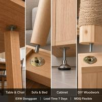 Écrou en T à 3 ou 4 griffes pour trous de clouage, en acier au carbone zingué, insert fileté pour meubles en bois démontables M4 M6 M8 M10