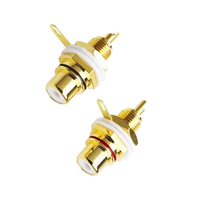 Connecteur RCA femelle pour montage sur panneau de châssis, adaptateur pour amplificateur, terminal audio, prise RCA