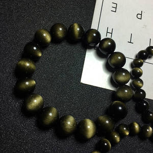 Wholesale Natural Crystal Flower Style Polished Hand String Golden Obsidian <strong>Bracelet</strong> Beads for Jewelry Making - Product Image 4