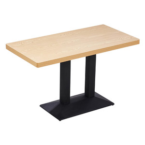 Juego de Mesa y Sillas de Comedor Comerciales de Madera Maciza, Duraderos y Modernos, para 4 Personas, Color Marrón, para Hotel, <span class=keywords><strong>Bistro</strong></span>, Cafetería y Bar - Product Image 3