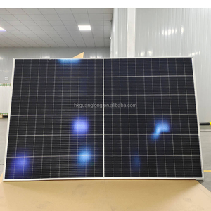 Panneaux solaires monocristallins haute capacité, demi-cellules, entièrement noirs, bifaciaux, double vitrage, efficacité 23 %, 800 W, pour centrale électrique - Product Image 6