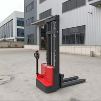 Chariot élévateur à palettes électrique autopropulsé à commande hydraulique, capacité de charge nominale de 1,5 tonne, hauteur de levage verticale de 2 m, transpalette électrique