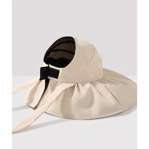 Sun Hat Bucket Hat Large Brim UV Protection Solid Color Anti Uv For Women Summer Outdoor Wear - Product Image 3