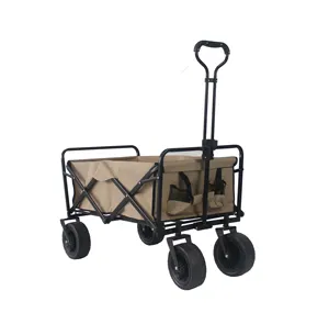 Chariot de camping de jardin en plein air, chariot de plage pliable, chariot utilitaire pliable, chariot chariot