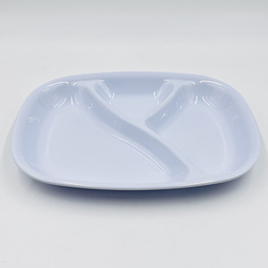 <span class=keywords><strong>Assiette</strong></span> carrée en mélamine 3 compartiments <span class=keywords><strong>Blanche</strong></span> <span class=keywords><strong>Neige</strong></span> pour buffet, restaurants et fêtes - Product Image 3