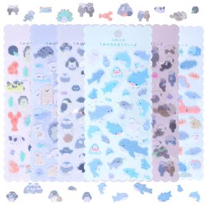 <span class=keywords><strong>WOWEI</strong></span> 200+ Adhesivos de Criaturas Marinas Kawaii, Mini Adhesivos 3D con Relieve, Adhesivos de Fieltro Suave, Focas, Tiburones, Ballenas, Regalos Promocionales - Product Image 1
