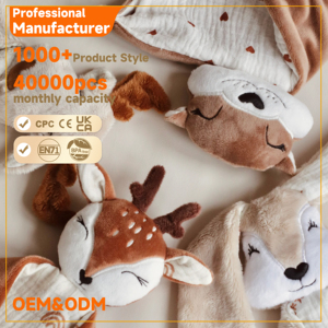 <span class=keywords><strong>Doudou</strong></span> en peluche douce <span class=keywords><strong>pour</strong></span> bébé avec tête d'animal en peluche, jouet câlin <span class=keywords><strong>pour</strong></span> nouveau-né <span class=keywords><strong>pour</strong></span> le sommeil - Product Image 5