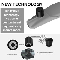 Lampu Jalan LED 100W IP67 Tahan Air Aluminium Die Casting Lumen Tinggi Pintar Dengan Fotocell Penerangan Publik Untuk Pemerintahan