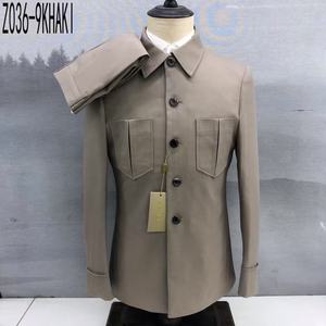 2025 modesto traje de negocios Premium de alta calidad para hombre primavera manga larga Top pantalones conjunto de dos piezas trajes de boda para hombres <span class=keywords><strong>M169</strong></span> - Product Image 6