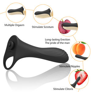 Caja Personalizada Gratis - Vibrador de <span class=keywords><strong>Doble</strong></span> Penetración de 10 Velocidades, Consolador con Correa, Vibrador con Correa para Pene, Tapón Anal, Juguetes Sexuales para Adultos - Product Image 4