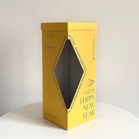 Boîte cadeau esthétique écologique et recyclable personnalisée pour fleurs, avec motif ajouré, facile à transporter, en carton ondulé robuste pour les festivals