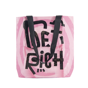 New Custom Ladies Woven <b>Bag</b> Durable Eco-Driendly PP (Polypropylene) <b>Tote</b> <b>Bag</b> with Letter Pattern for Shopping - Product Image 3