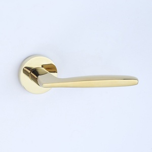 Portes intérieures en bois noir mat et doré Serrures à poignée en aluminium pour les maisons Manipulation d'armoire Design moderne multifonction - Product Image 1