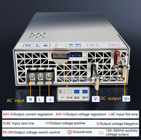 PFC haute alimentation RSP-3000-24 3000W 24V 125A unique 90% efficacité puissance de commutation pour Machine industrielle automatique CNC