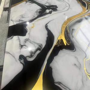 BingJie Grosir Lembaran Marmer Imitasi PVC Laris Manis Produsen Lembaran Plastik Marmer UV Panel Dinding PVC - Product Image 1