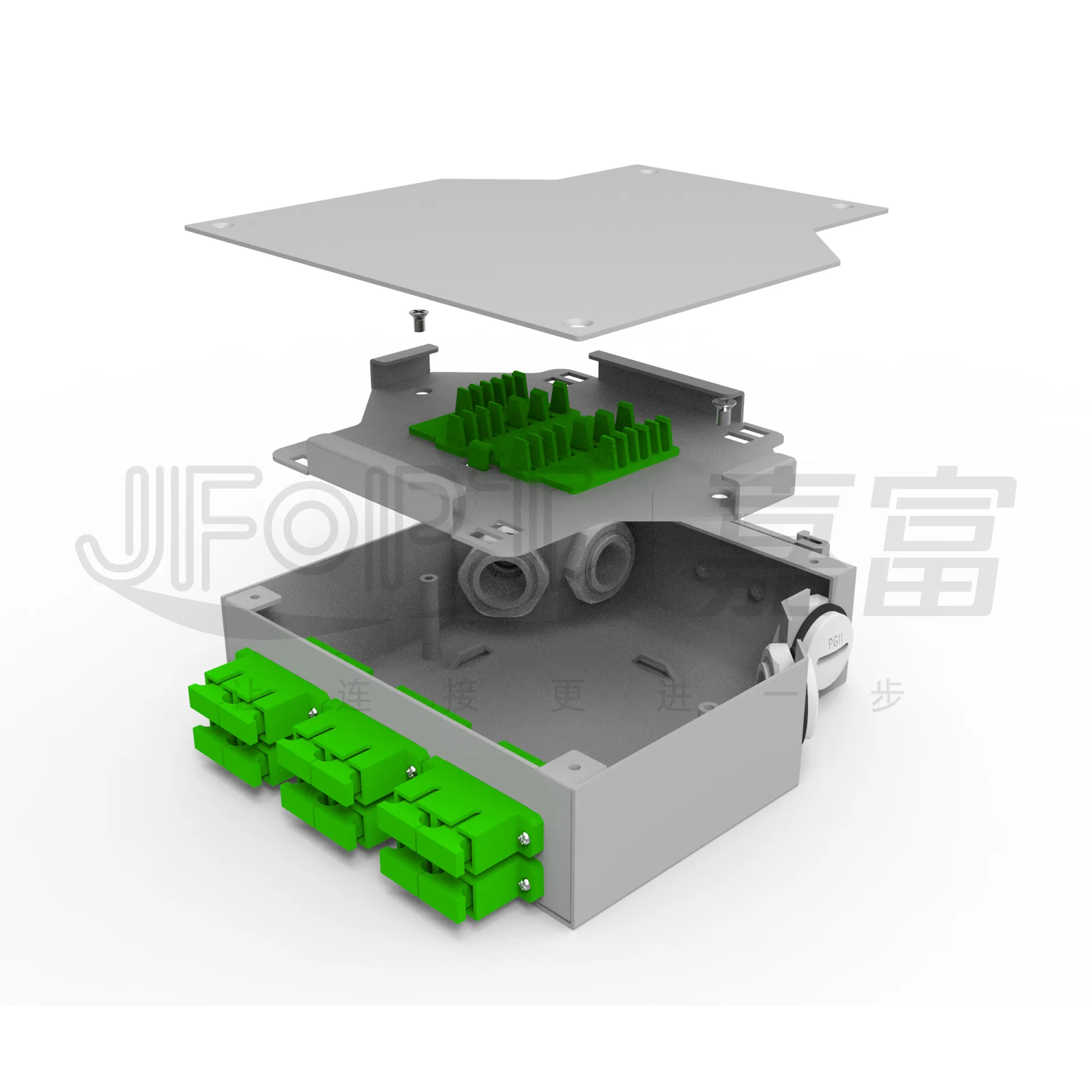 DIN Rail Металл волоконно-оптическая Клеммная коробка 8, 12 ядерный порт Крытый крепление FTTH FTTB сетевая распределительная косичка загружены коммутационная панель