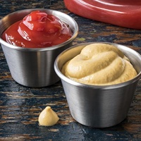 Coupelle à sauce en acier inoxydable, boîte à assaisonnement pour salade de tomates, boîte à assaisonnement pour barbecue, petit plat de forme minimaliste et moderne