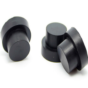 Custom Round <b>Silicone</b> <b>Rubber</b> Stopper Black Moulded Industrial Tube Plug Cap - Product Image 4