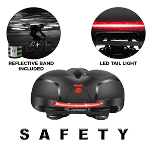 <span class=keywords><strong>Asiento</strong></span> de <span class=keywords><strong>Bicicleta</strong></span> Cómodo e Impermeable con Doble Amortiguación y Espuma Viscoelástica - Product Image 3