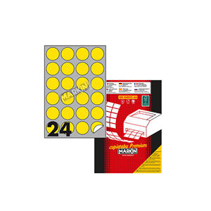 สติกเกอร์ฉลากปิดผนึกแบบมีกาวในตัว คุณภาพสูงจากอิตาลี 88 สีเหลือง บรรจุภัณฑ์ - Product Image 2