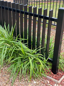 Clôture en panneaux d'aluminium de type australien, lames verticales, revêtement <span class=keywords><strong>PVC</strong></span> noir, durable, anti-UV, imperméable, facile à installer - Product Image 4