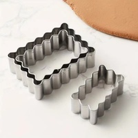 Lot de 3 moules à biscuits et chocolat en forme de dessin animé, rectangulaires, à motif gaufré ondulé, pour gaufres, pains vapeur et biscuits imprimés
