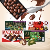 Collations de bonbons au chocolat macadamia amande fourrées au chocolat importées du Japon Chocolat au thé pêche blanche