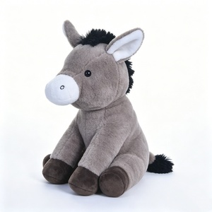 Peluche âne gris personnalisée, animal en peluche âne, jouet en peluche âne, peluche âne assis - Product Image 3