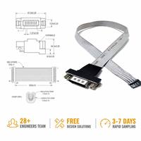 Câble de raccordement D-Sub 26 broches haute précision, soudé par ultrasons, en caoutchouc PBT, indice de protection IP67, pour transport intelligent et motocyclettes