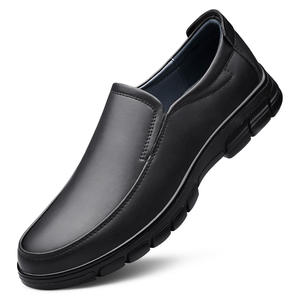 Chaussures en cuir véritable décontractées grande taille pour homme, nouvelle collection automne, à enfiler, semelle souple, respirantes, antidérapantes, couleur unie - Product Image 1