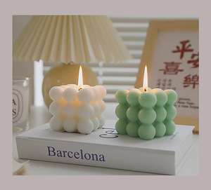 Vela Aromática de Parafina en Forma de Cubo, de Alta Gama, Ecológica, Moderna, Creativa, para Decoración del Hogar, Hecha a Mano y Personalizada - Product Image 6
