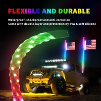 Lampe LED spirale RGB, lumière de poursuite, télécommande RF, antennes lumineuses pour Can-Am ATV UTV RZR Polaris Dune Buggy