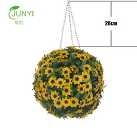 Haute qualité gazon artificiel buis Topairy boule mariage soleil fleur boule à la main intérieur extérieur plafond suspendu décoration