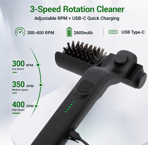 Rechargeable <b>Electric</b> Grill <b>Brush</b> 400RPM Rotary BBQ Cleaner Stainless Steel Bristles 3 Speed Adjustable <b>for</b> Outdoor Cooking - Product Image 3