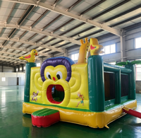 Château gonflable pour enfants épaissi, thème singe, combo combiné saut et toboggan, fourni par le fabricant, pour usage commercial et location