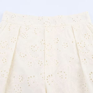 Mujer verano nueva moda elegante una serie de <span class=keywords><strong>pantalones</strong></span> bordados <span class=keywords><strong>calados</strong></span> Vintage cintura alta <span class=keywords><strong>pantalones</strong></span> femeninos Mujer - Product Image 3