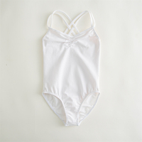 Vente flash - Justaucorps de danse pour enfants, filles, enfants, en coton et élasthanne, blanc, rose, bleu, avec logo personnalisé, pas cher