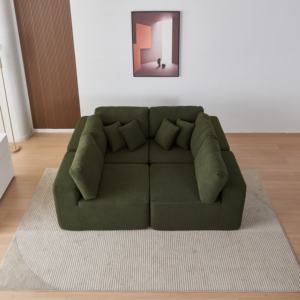 Modasi - Sofá Seccional Modular Convertible Moderno de 3 Plazas, Sofá Grande en Forma de L, Tapizado en Tela, Sin Brazos, para Sala de Estar, Oficina o Villa - Product Image 5