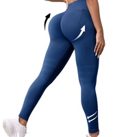Celana Yoga High-Waisted Pengangkat Bokong Gaya Eropa dan Amerika - Pakaian Olahraga, Legging Lari untuk Wanita