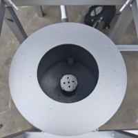 Cuisinière commerciale à double brûleur en acier au carbone pour huile usagée, robuste, avec support